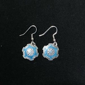Enameled Sterling Southwestern style earrings